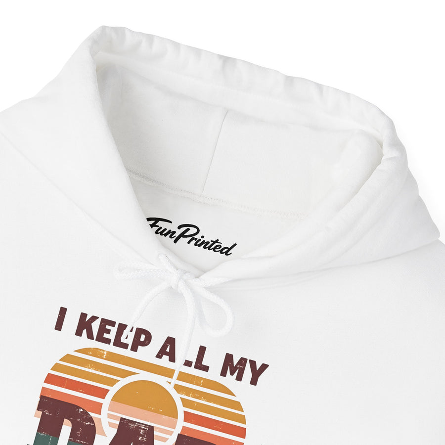 I Keep All My Dad Jokes in a Dad-A-Base – Funny Retro Father’s Day Gift Hoodie