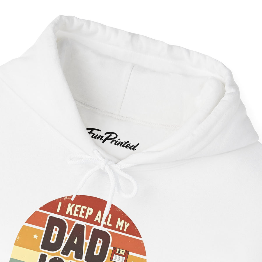 I Keep All My Dad Jokes in a Dad-A-Base – Funny Retro Father’s Day Gift Hoodie