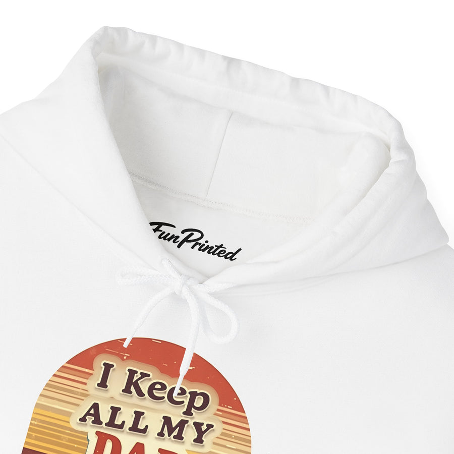 I Keep All My Dad Jokes in a Dad-A-Base – Funny Retro Father’s Day Gift Hoodie