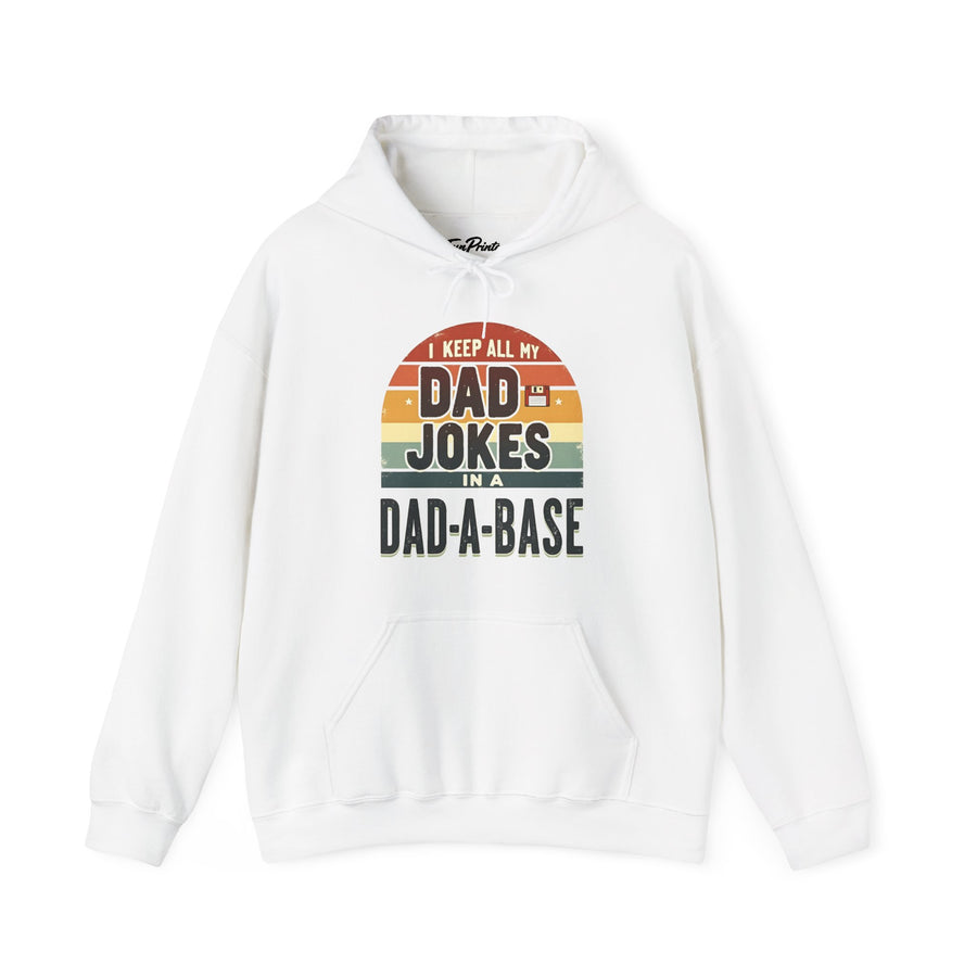 I Keep All My Dad Jokes in a Dad-A-Base – Funny Retro Father’s Day Gift Hoodie