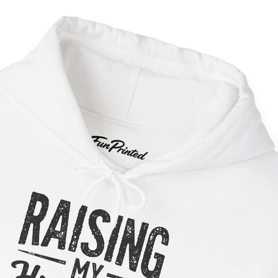 Raising My Husband Is Exhausting – Funny Wife Quote Gift Hoodie