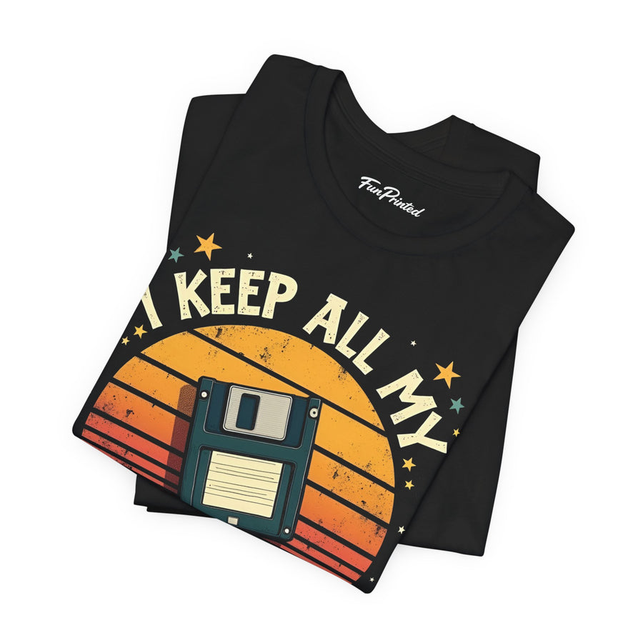 I Keep All My Dad Jokes in a Dad-A-Base – Funny Dad Father’s Day Gift for Dad T-shirt
