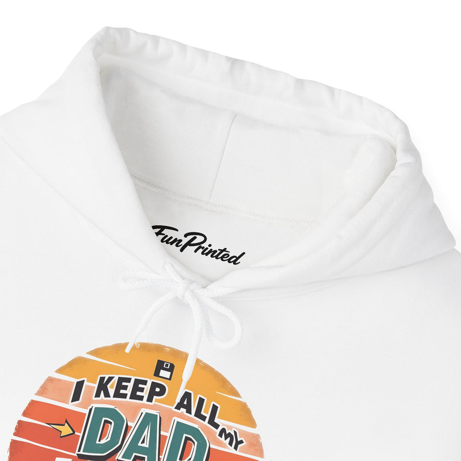 I Keep All My Dad Jokes in a Dad-A-Base – Funny Retro Father’s Day Gift Hoodie